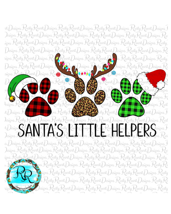 Santa's little helpers png, Christmas sublimation designs downloads, Christmas dog sublimation PNG, dog paws png, printable