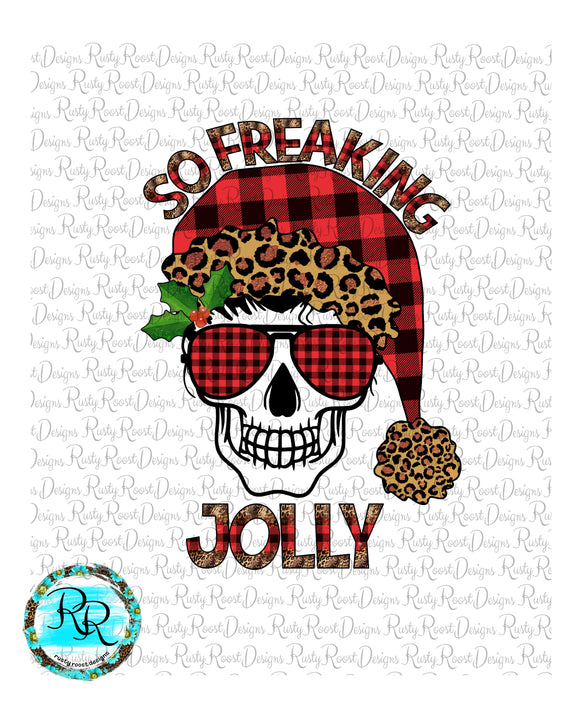 So Freaking Jolly PNG, Christmas skull sublimation designs downloads, Skull png, Christmas PNG, Printable
