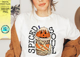 Spiced PNG, Spiced Soul sublimation designs downloads, Pumpkin coffee, Fall Coffee PNG, Skeleton coffee, printable designs