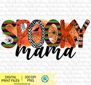 Spooky Mama PNG, Halloween sublimation designs downloads, Printable design