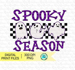Spooky season Png, Halloween sublimation designs downloads, Cute ghost Png, hand drawn, printable designs