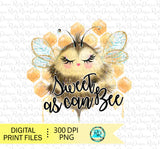 Sweet as can Bee PNG, Cute sublimation designs downloads, Bee digital download, printable designs