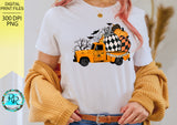 Trick or Treat truck png, Halloween sublimation designs downloads, pumpkin truck, printable designs