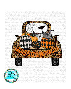 Trunk or Treat PNG, Halloween sublimation designs downloads, Leopard truck, Trick or Treat PNG, Printable