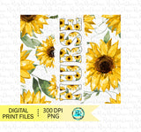 Nurse Sunflower Tumbler Png, 20oz Skinny Tumbler sublimation designs downloads, sublimation PNG wrap for tumblers, Seamless tumbler PNG