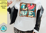 Love Valentine png, Valentine sublimation designs download, Western PNG printable design